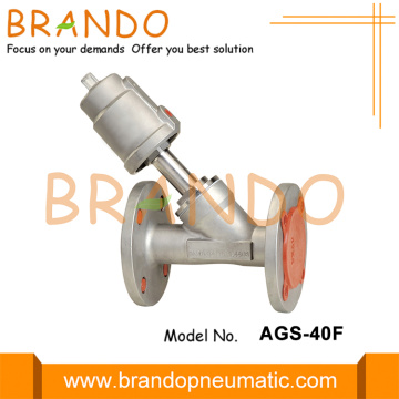 DN40 Flange Air Actuator Pneumatic Angle Seat Valve