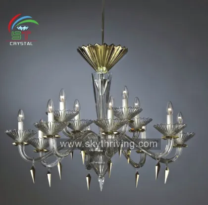 factory project glass pendant chandelier lamp/ crystal glass lighting lamps