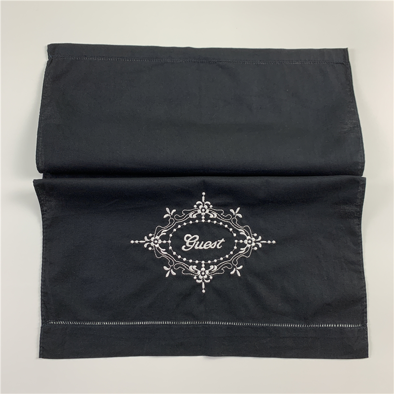 Fashion Black Towel Embroidery