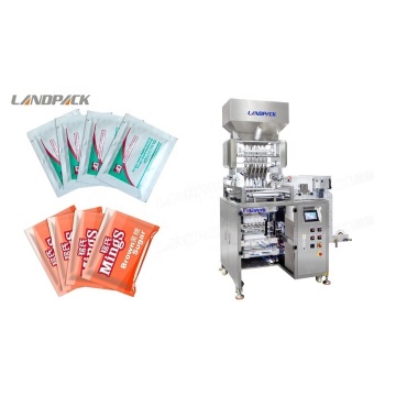 Kecepatan tinggi mesin pengemasan sachet granul multilane otomatis sepenuhnya 50g-100g