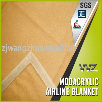 Modacrylic flame retardant airline blankets for sale Airline blanket with satin hemmed