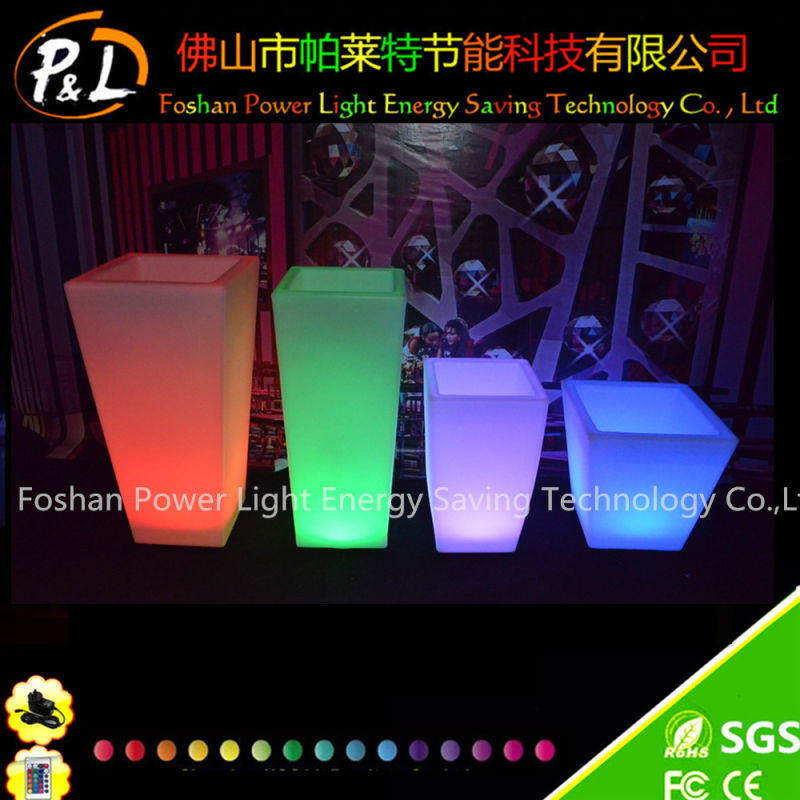 Modern Plastic Light up Flowerpot LED Garden Pot