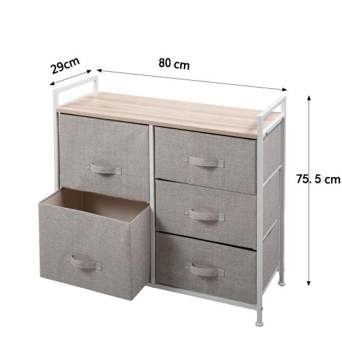 5 fabric drawers storage organizer with drawers