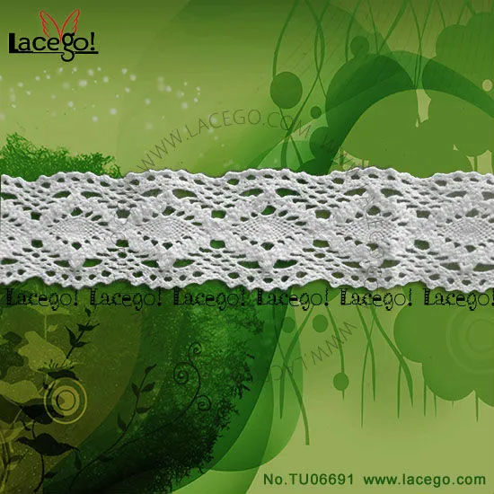 In Stock white cotton Crochet Lace Edging Pattern