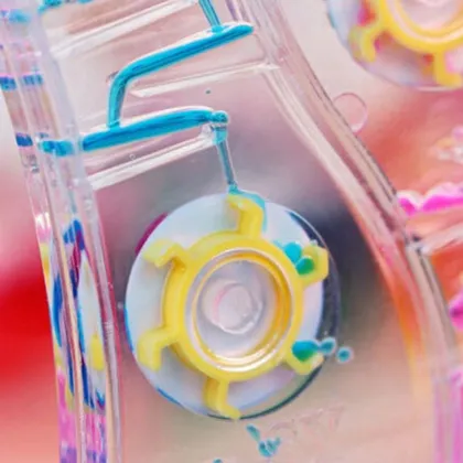 Double Heart Drip Oil Acrylic Hourglass Desktop Colored Decoration Liquid Motion Bubble Hourglass Liquid Hourglass Gifts Toys