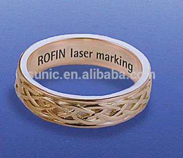 Gold Silver Paatinum Stainless steel Tiffany Fingers Metal Ring fiber laser marking engrave etching machine