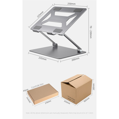 Adjustable Multi Angle Laptop Stand Aluminum Desktop