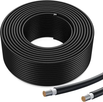 Solar Panel Cable 100FT - 10AWG Tinned Copper Wire for Outdoor & RV Use