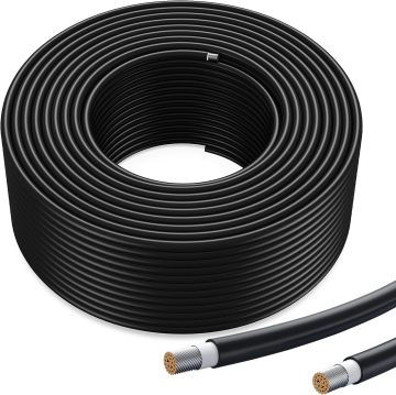 Solar Panel Cable 100FT - 10AWG Tinned Copper Wire for Outdoor & RV Use