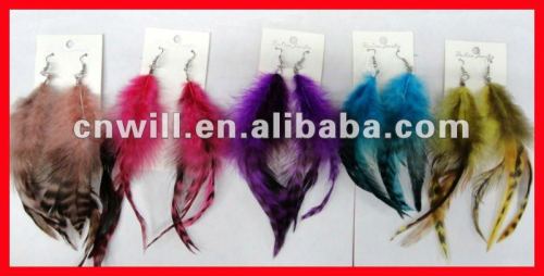 wholesale feather earrings colorful earring