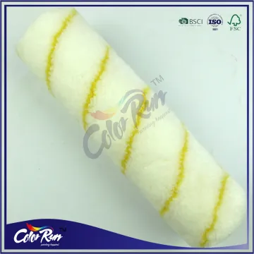 ColorRun wholesale paint roller brush yellow stripe polyacrylic paint roller cover