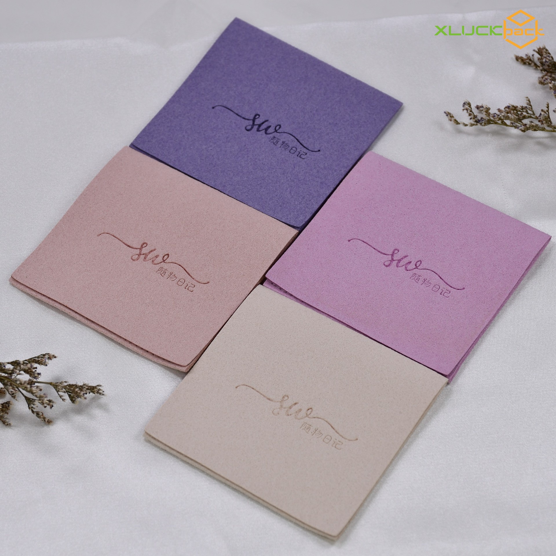Logo-Printed Soft Pouch for Earrings & Jewelry Storage