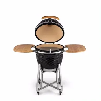 18inch Patio Garden Kitchen Cooking Ceramic Smoker Charcoal Kamado BBQ Grill with Trolley