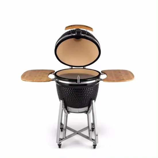 18inch Patio Garden Kitchen Cooking Ceramic Smoker Charcoal Kamado BBQ Grill with Trolley