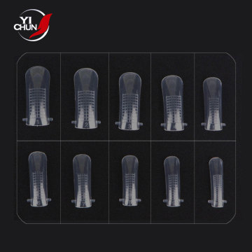 10 Size 100 Pcs Reusable Manicure Fiber Nail Form Artificial Finger Tip For Professional Poly Acrylic Gel Nail Extensions