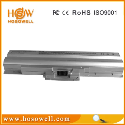 Cylinder rechargeable li ion laptop battery 18650 VGP-BPS13 SILVER for sony
