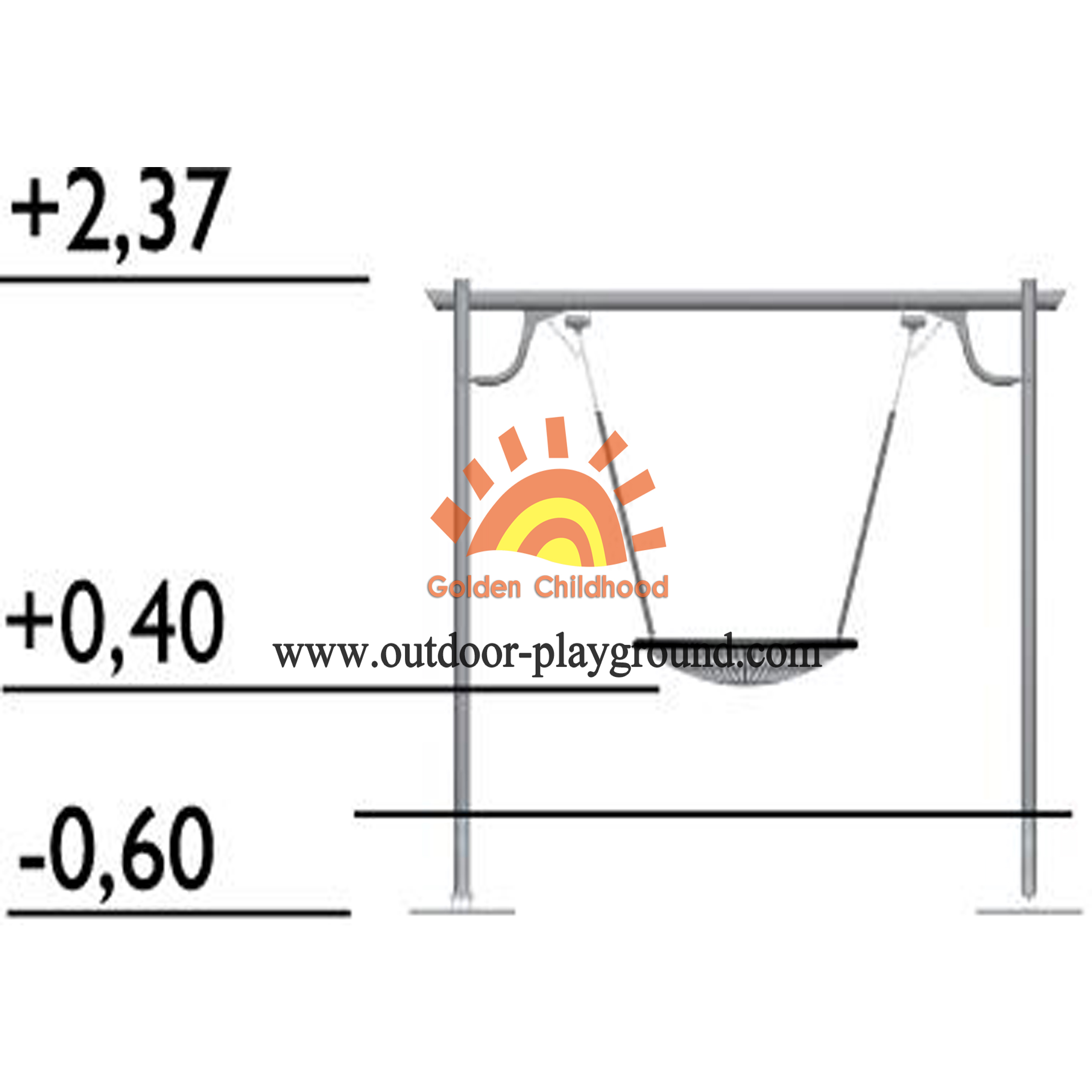 playground quality swing-Side