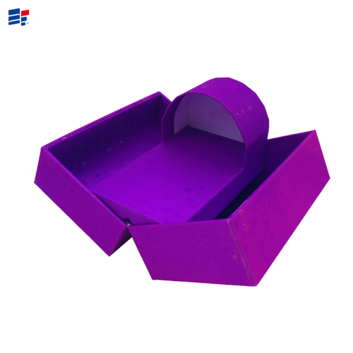 Exquisite purple cardboard paper box
