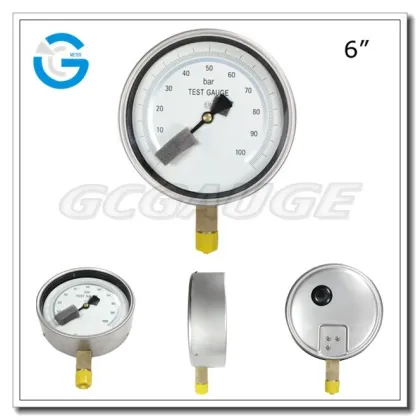 High quality bottom type 160 mm yf pressure gauge