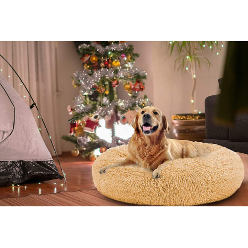 Yellow Round Pet Bed