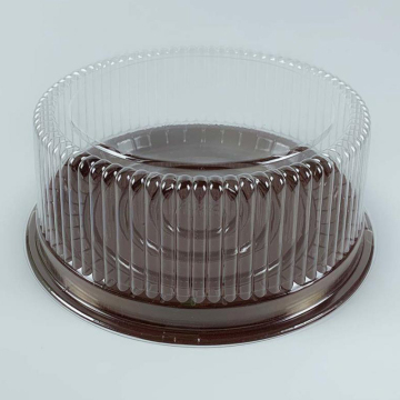 Customize New Design Disposable Transparent 6 inch Round Plastic Blister Packaging Cake Box With Lid