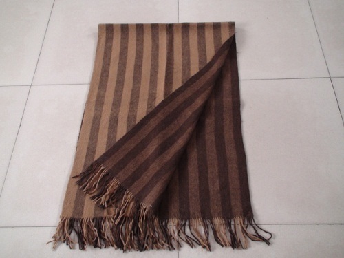 Double color striped scarf