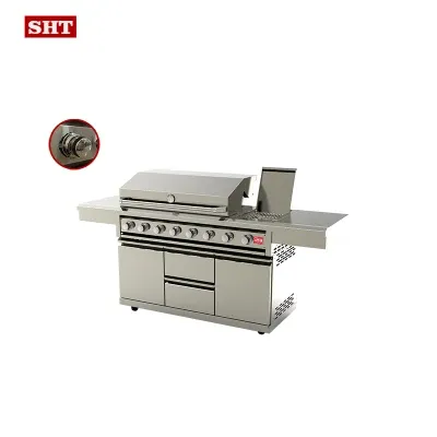 Wholesale High Quality 8 Burners Propane Gas Grill for Family
