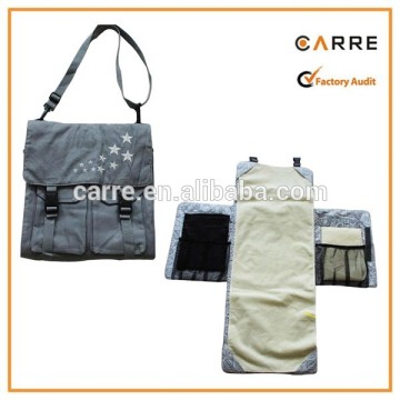 folding messenger canvas travel baby changing mat bag