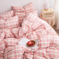 100% Cotton Sợi nhuộm Prewashed Duvet Cover Bộ đồ giường đặt