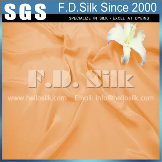 12MM Silk Crepe De Chine Width 45" Peach No.31 Color