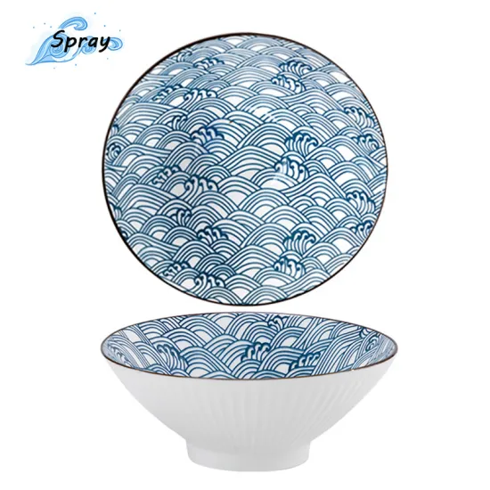 Customizable Japanese Ceramic Ramen Bowls for Home and Restaurant Use