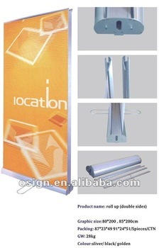 double side roll up stand