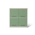 Small Bureau Casiers de stockage Vert 4 portes