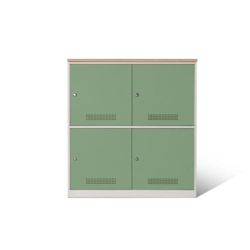 Small Office Storage Lockers Green 4 Door