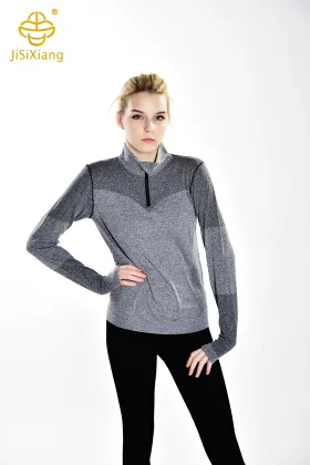 Turtleneck zipper yoga fitness suit