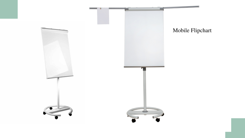 Portable Round Base Mobile Magnetic Flipchart Whiteboard