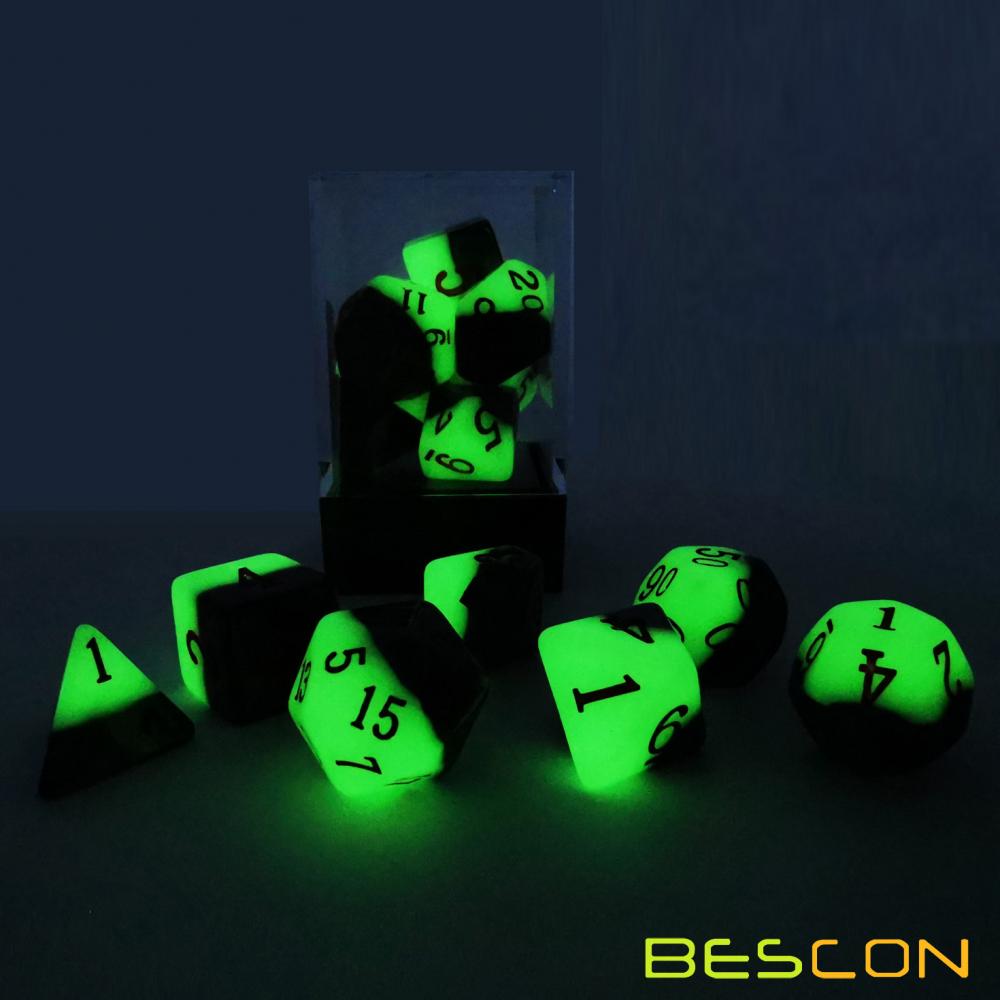 Green Dawn Luminous Role Playing Dice 7