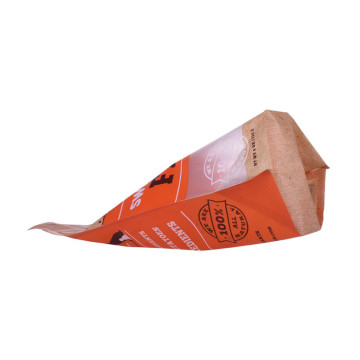 Recycled custom plastic stand up pet food bags with handle