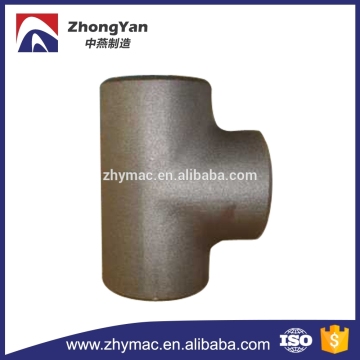 ASME standard bevel ends pipe fitting tee, pipe tee joints for oil and gas