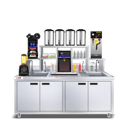 Latest Boba Tea Equipment Working Table and Bubble Milk Tea Counter