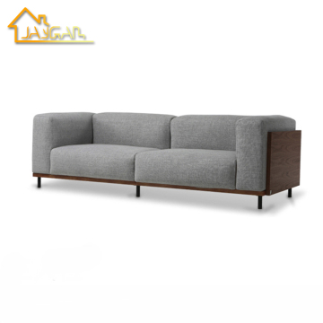 Nordic Modern Wooden Sectional 3-Seater Fabric Sofa Set