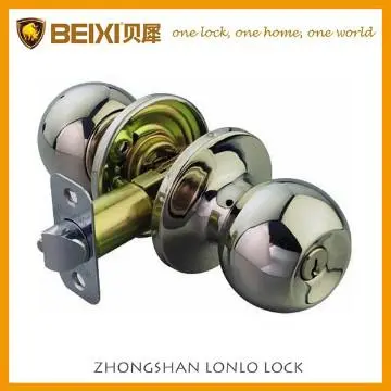 Chrome plated finish knob tubular normal brass key best door locks