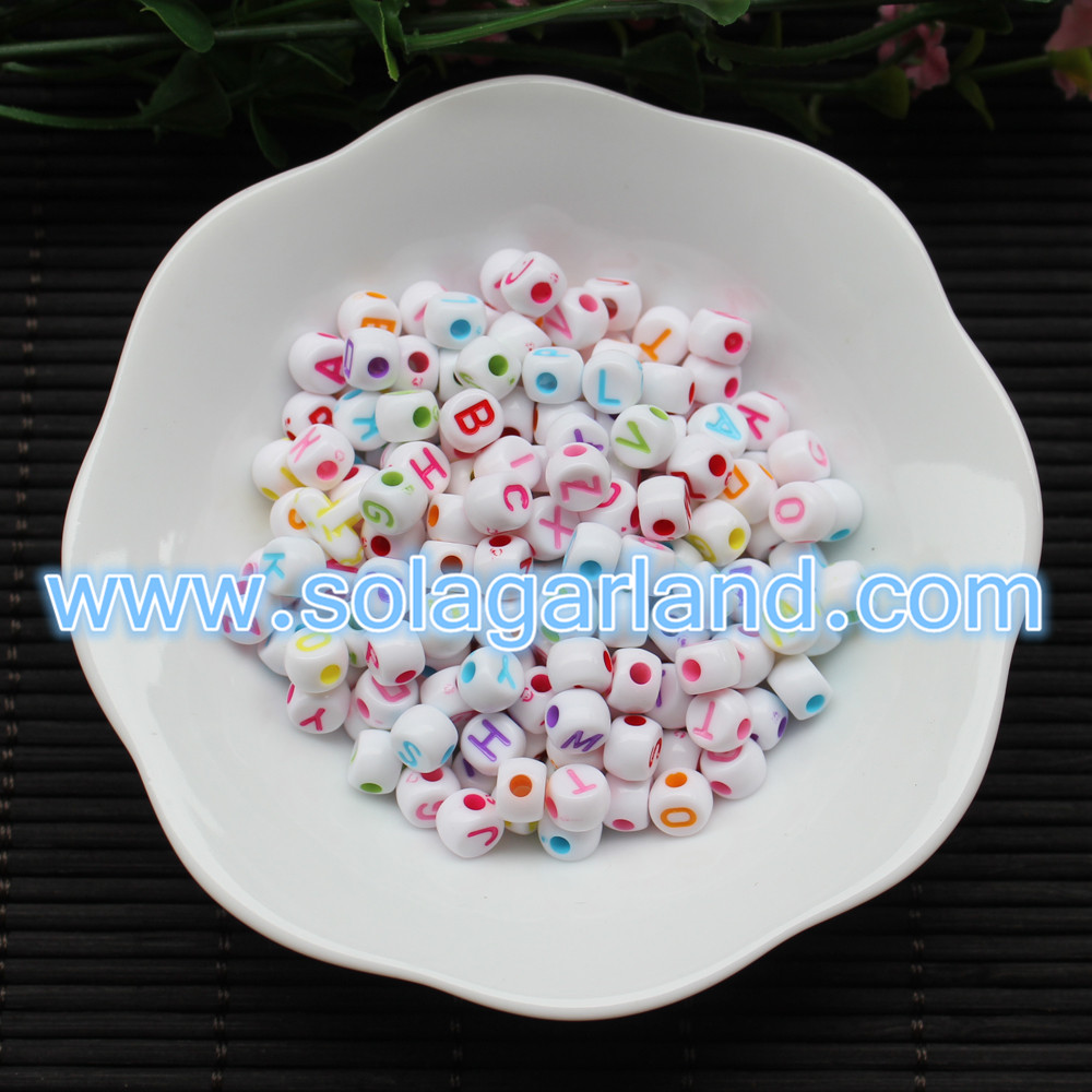 5x7MM Coin Round Letter Beads