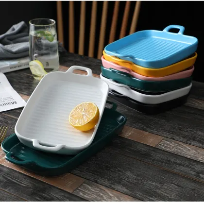 Nordic Customized Rectangular BakeWare Sets - Microwave Safe Pans & Dish Plates