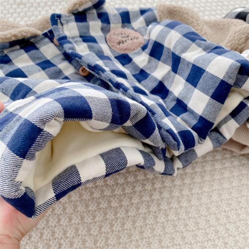 Lämmer-Woll-Plaid-Boy-Top