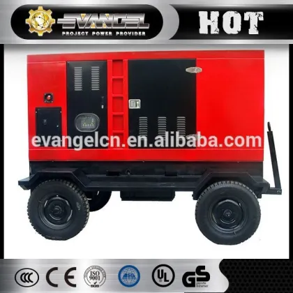 Power supply trailer generator 60HZ 105kva portable silent power generator for sale