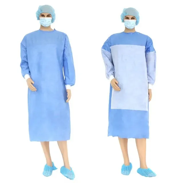 Sterile Surgical Gowns with Reinforced Design and Hand Towel Access