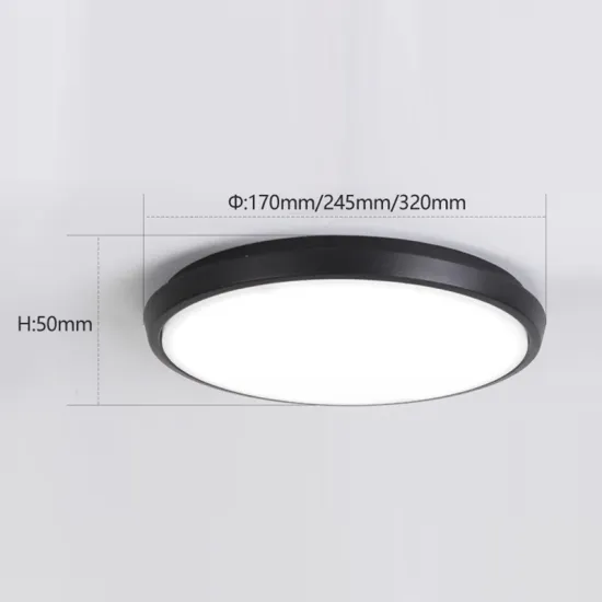 Modern Nordic LED Outdoor Ceiling Light Aluminum Die Cast Round Lamp for Balcony Bathroom