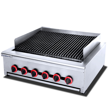 2021 Bestselling Commercial Table Top 6-Burner Gas Charcoal Grill