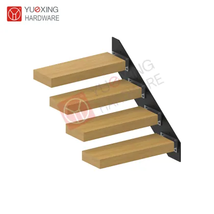 Modern Design Glass Floating Staircase with Free Floating Stairs and Glass Railing